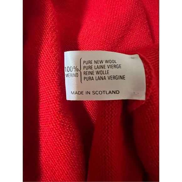 Vintage Avoca Collection Ireland Fine Knit Red Wool Cardigan Size 40 M - Picture 7 of 7
